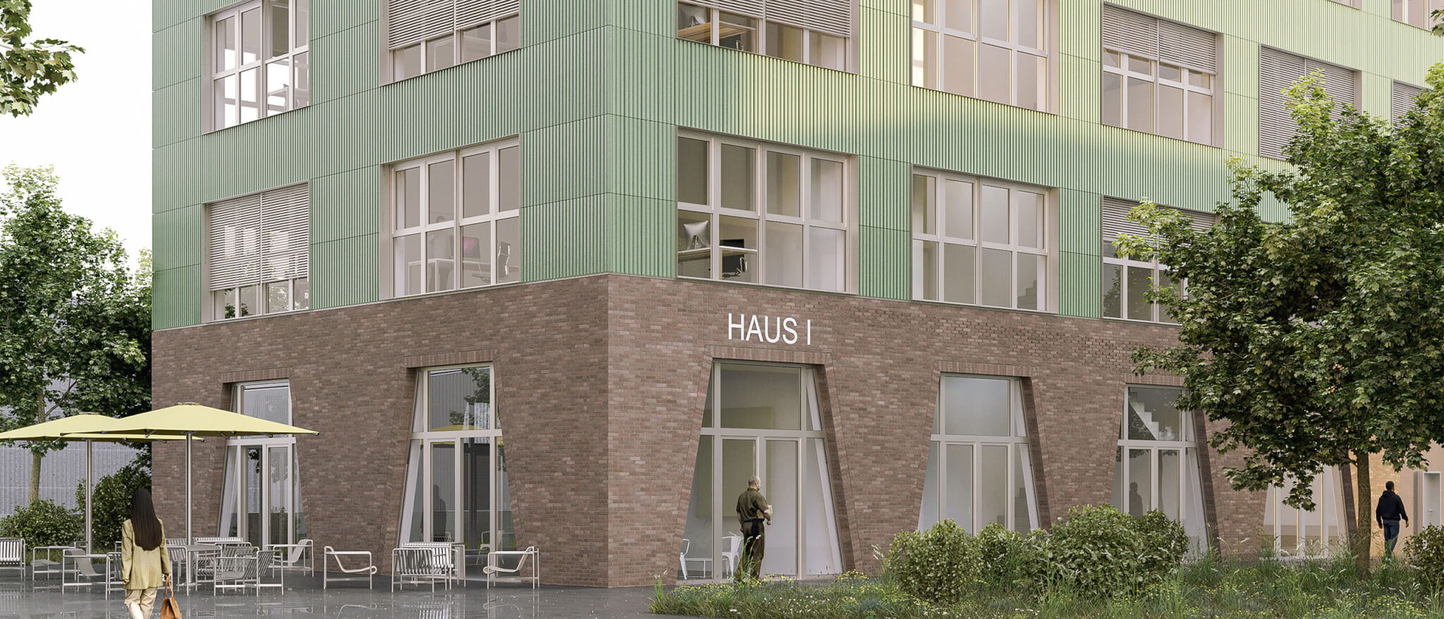 Teaser Visualisierung für eine Fassadenplanung in einem Gewerbequartier in Köln-Ehrenfeld von Damrau Kusserow Architekten